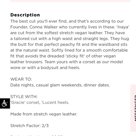 NWT House of CB Inaya Stretch Vegan Leather Trousers in Brown Size Large - Picture 5 of 16